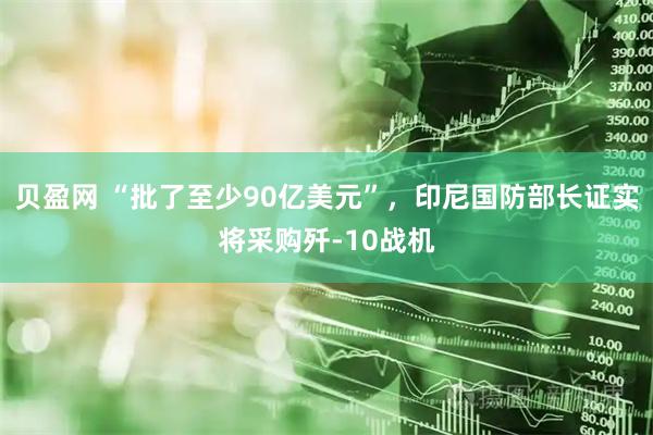 贝盈网 “批了至少90亿美元”，印尼国防部长证实将采购歼-10战机